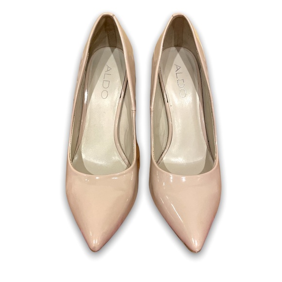Aldo patent leather heels in “Bone” - Size 6.5
